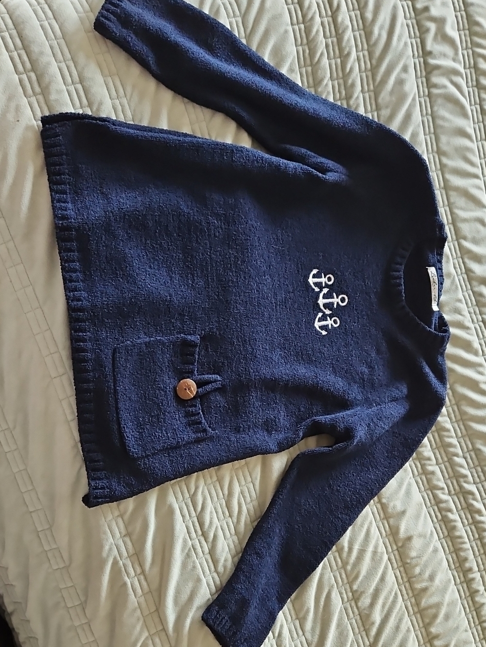 Anchors Away Navy Nautical Sailing Sweater By LuLu-B Colorful Comfy Clothing Co